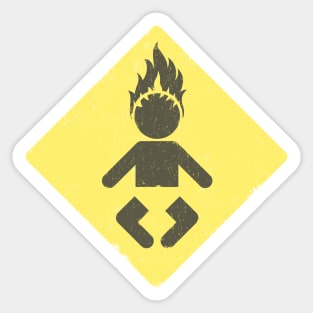 burning baby Sticker